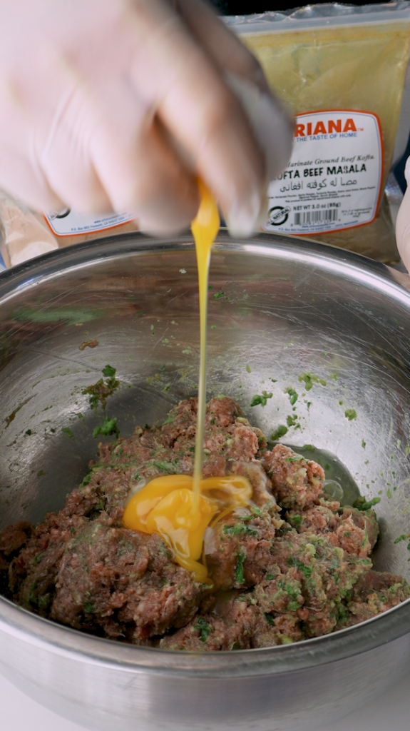 Then shape the mixture into small balls and gently pressing them into patties, and set them aside. 